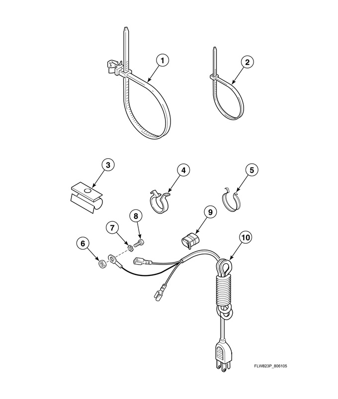 Washer Lead-in Cord, Wire Ties And Harness Clips