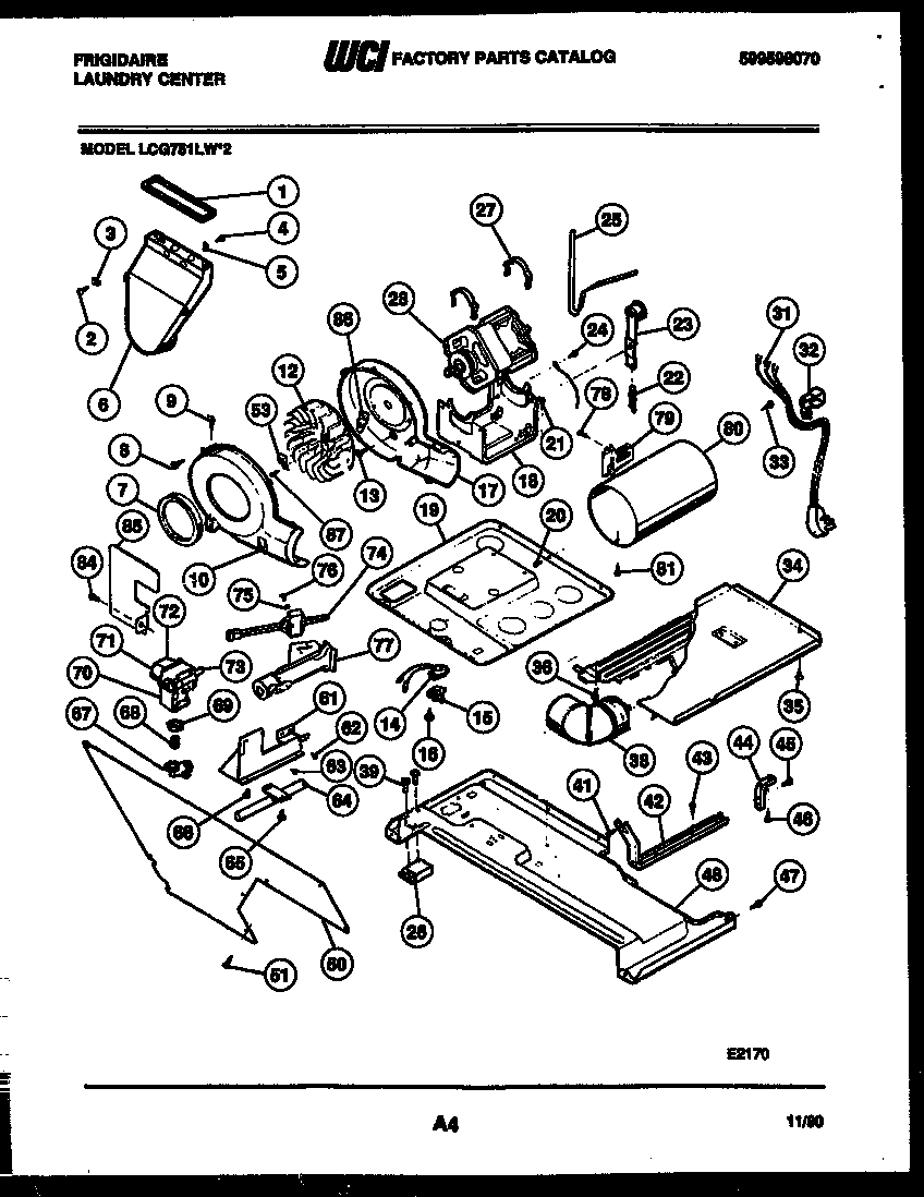 03 - MOTOR, BLOWER AND BODY ASSEMBLY
