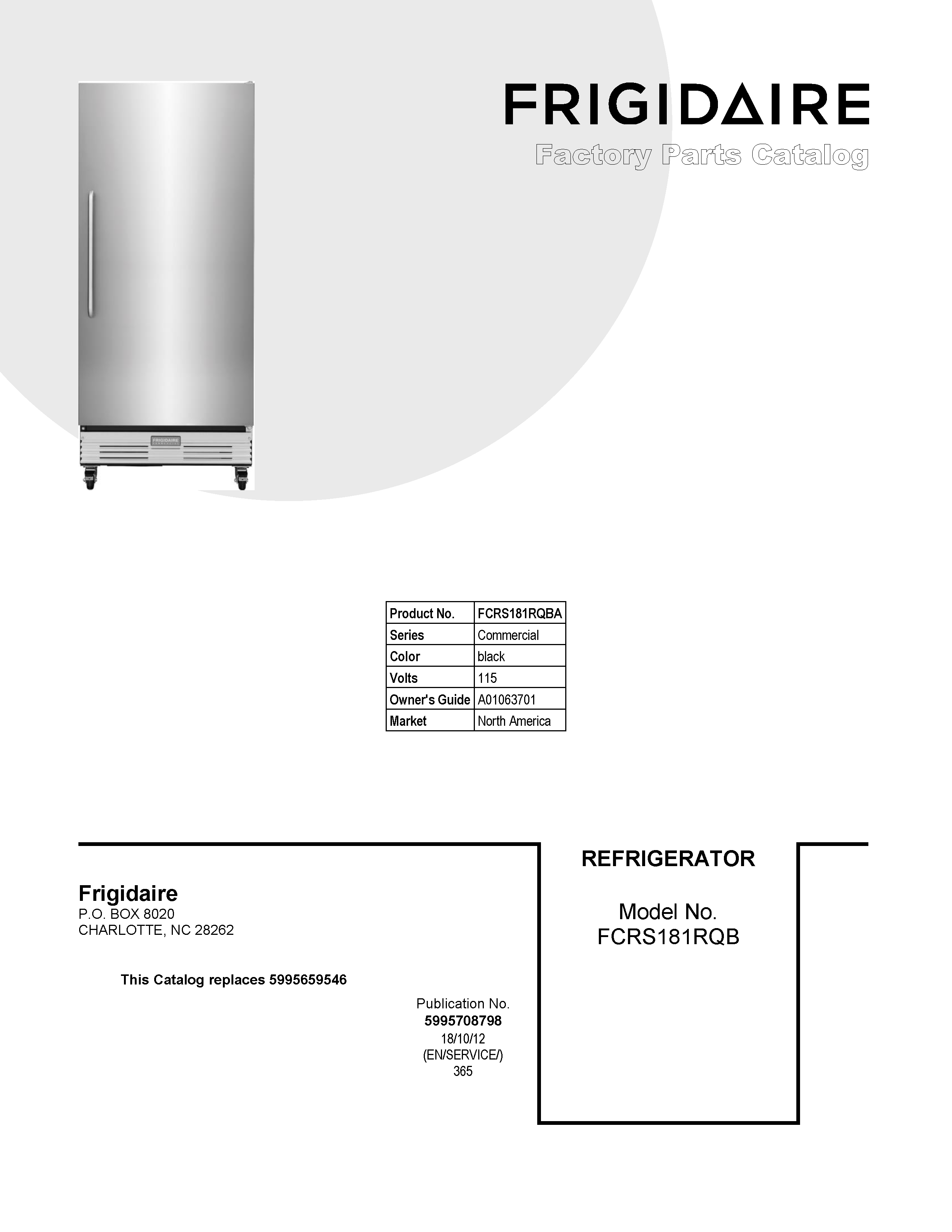 frigidaire commercial freezer parts