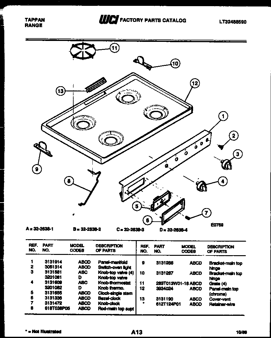 03 - COOKTOP AND CONTROL PARTS