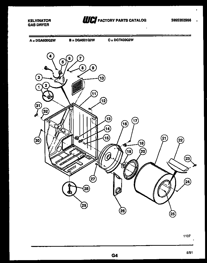 02 - TUB AND COMPONENT PARTS