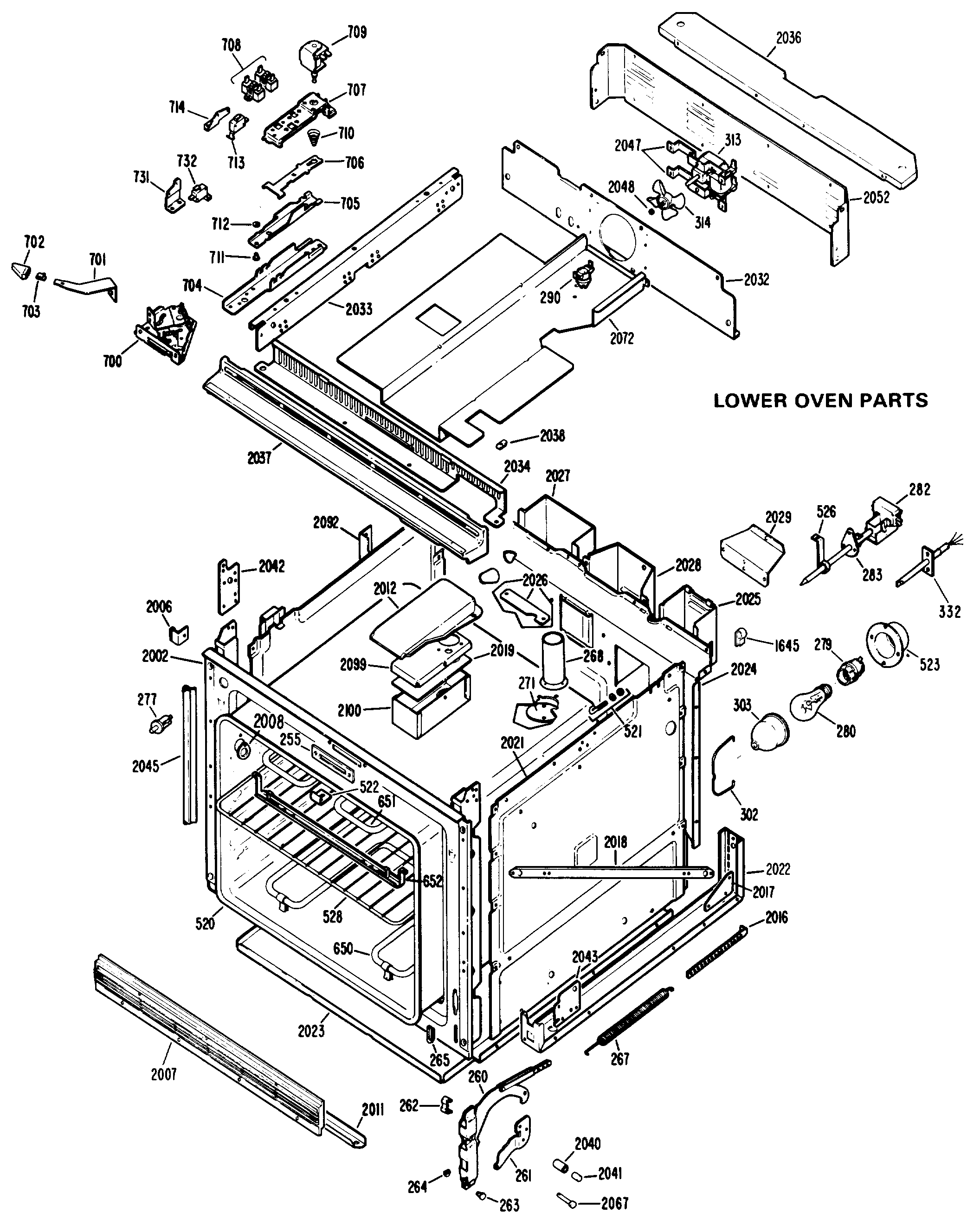 LOWER OVEN PARTS