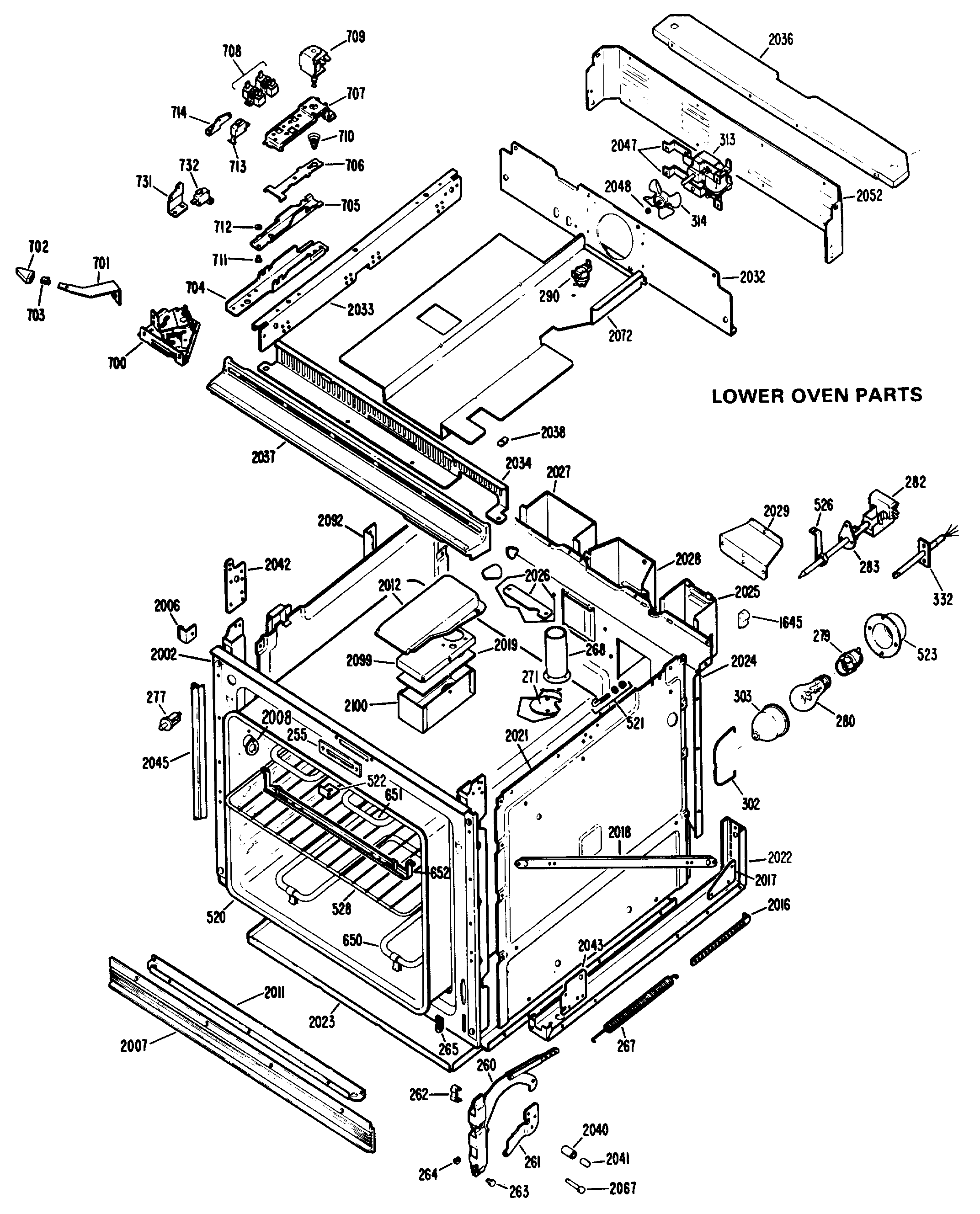 LOWER OVEN PARTS