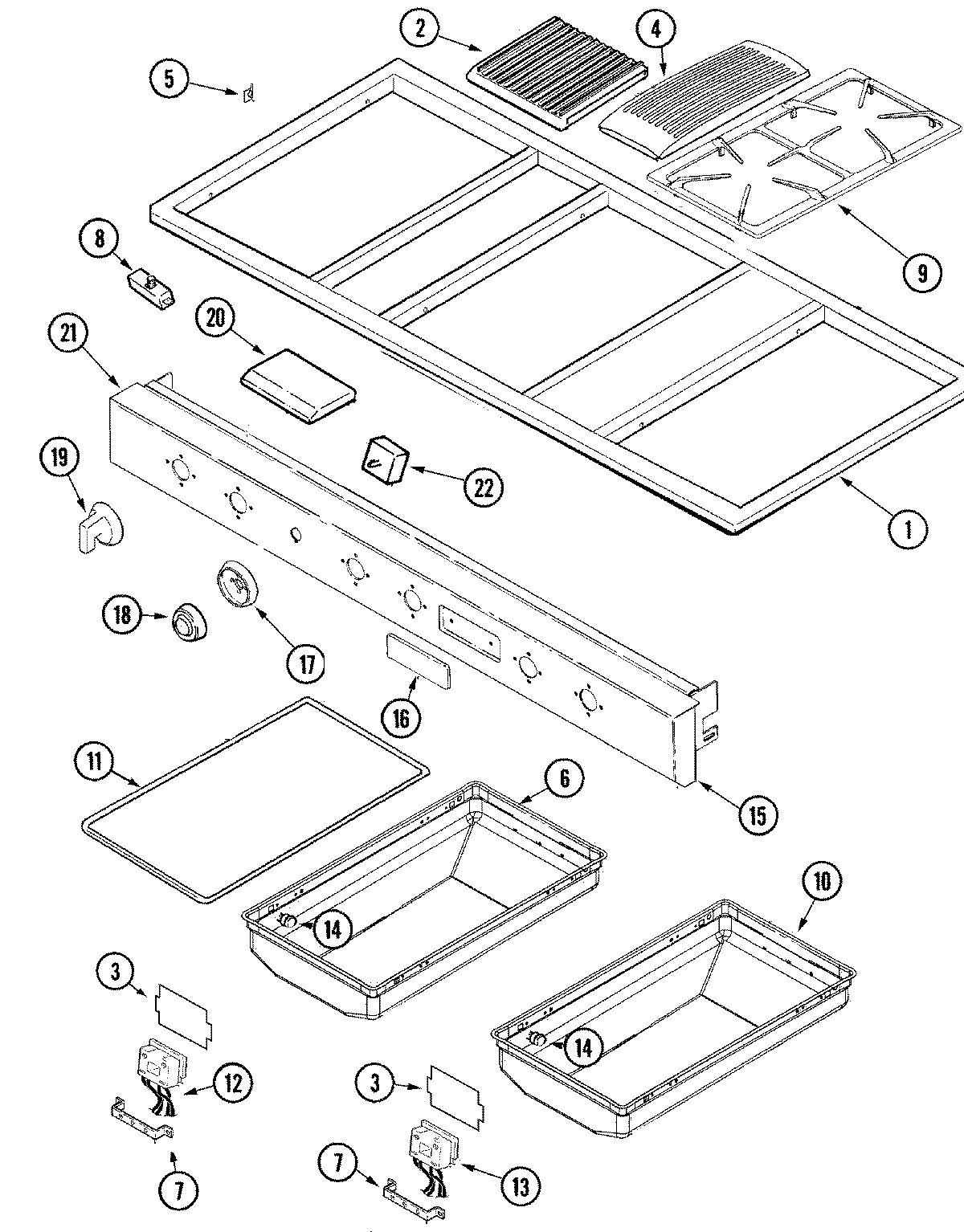 02 - CONTROL PANEL & TOP ASSEMBLY