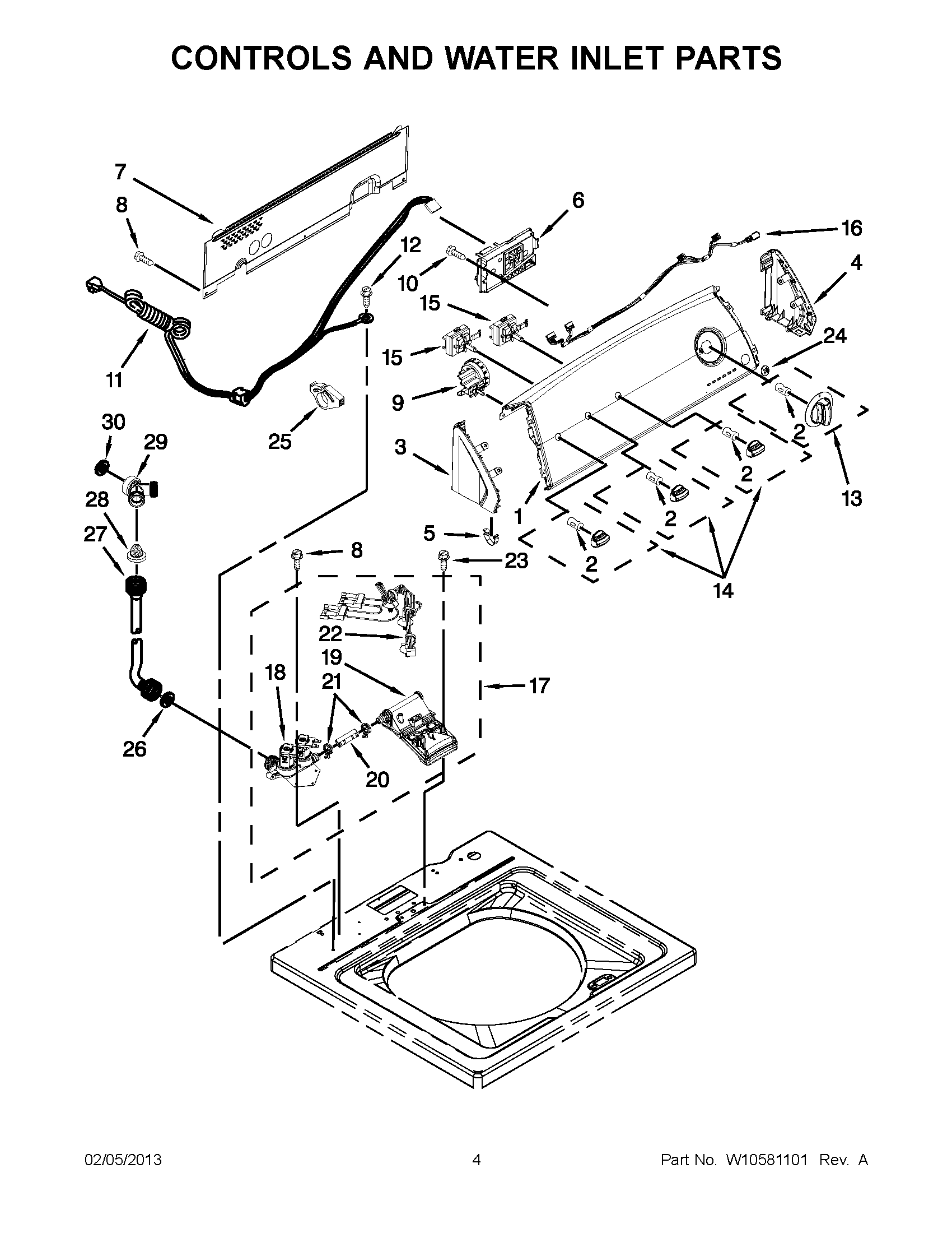 02 - CONTROLS AND WATER INLET PARTS