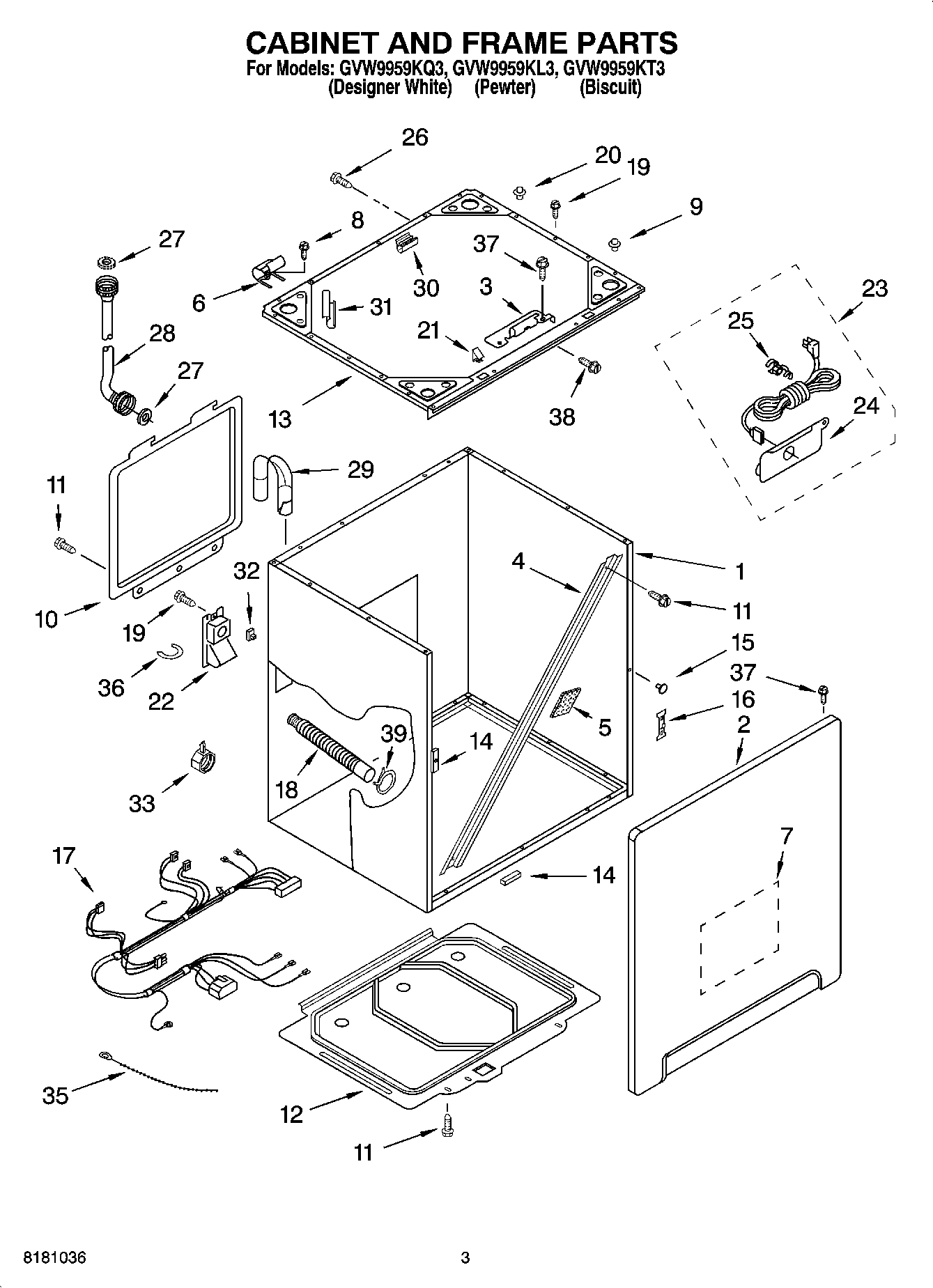 02 - CABINET AND FRAME PARTS