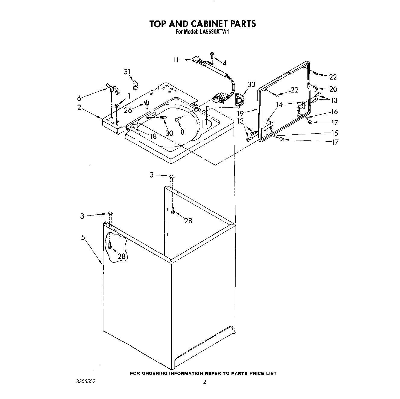 02 - TOP AND CABINET, LIT/OPTIONAL