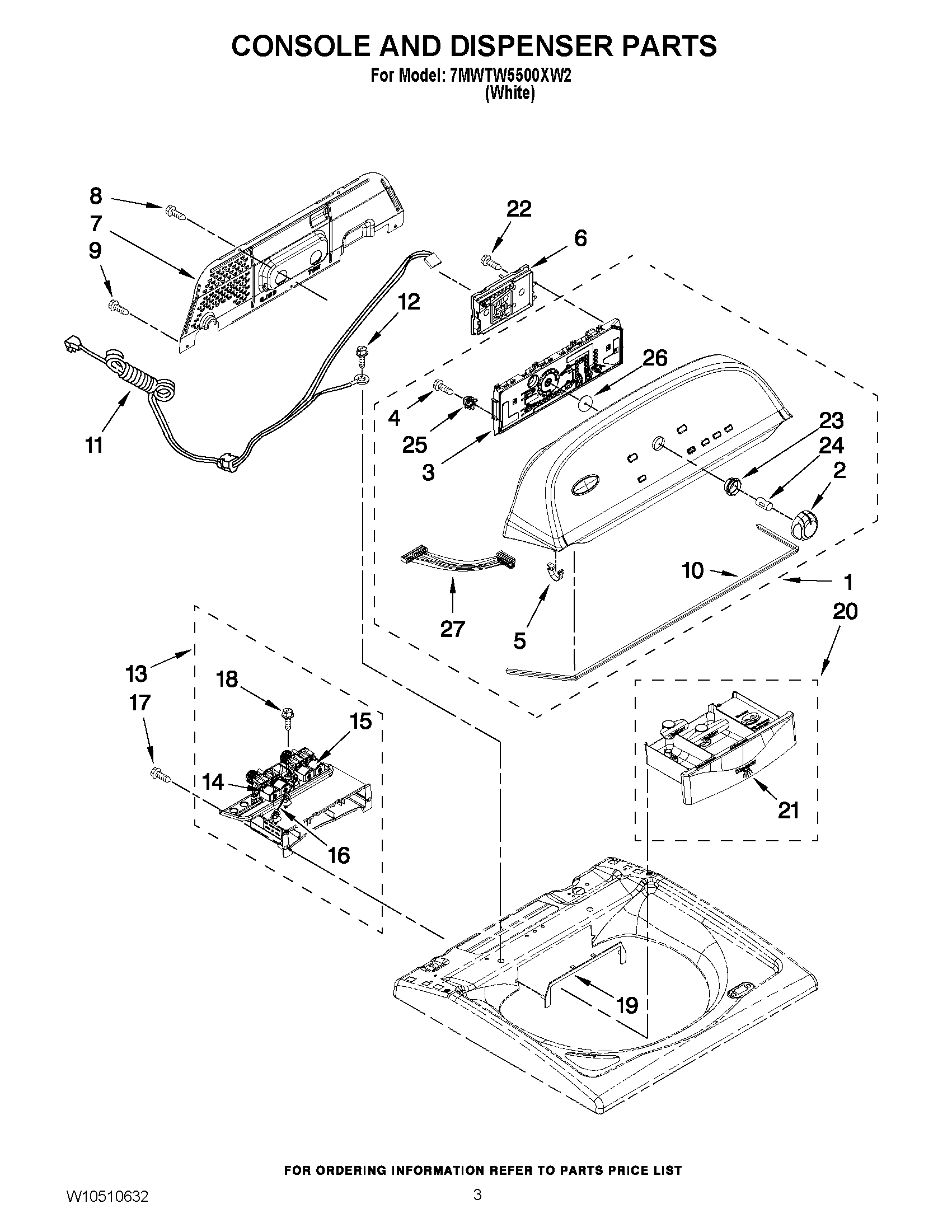 02 - CONSOLE AND WATER INLET PARTS