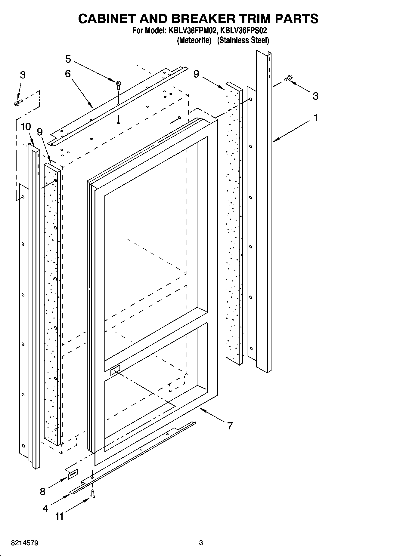 02 - CABINET AND BREAKER TRIM PARTS