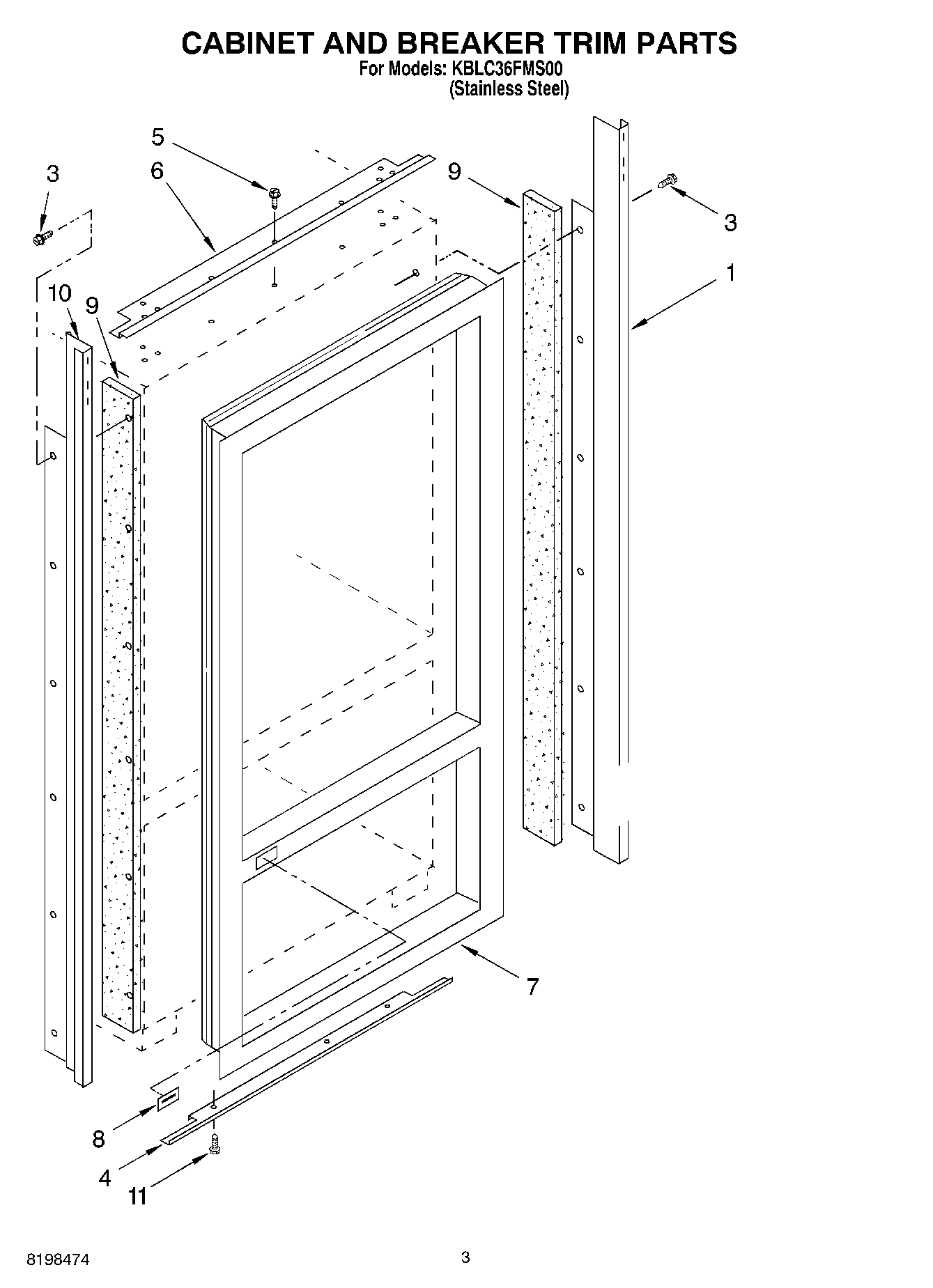 02 - CABINET AND BREAKER TRIM PARTS