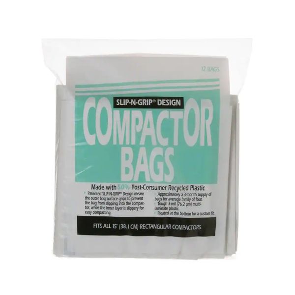 GE Appliances Universal 18 Gallon Trash Compactor Bags | Heavy Duty Trash  Bags | Fits 15 inch Compactors | Compatible with Kitchenaid, Kenmore