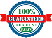 100% Guaranteed genuine parts logo
